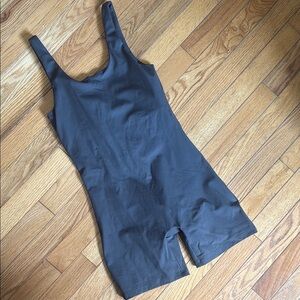 Girlfriend Collective Grey Sleeveless Bodysuit